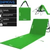 24MOVE® Strandmatte 1er Set klappbar mit Rückenlehne, Strandliege mit Gurt, tragbar für Strand und Garten, Liegematte grün