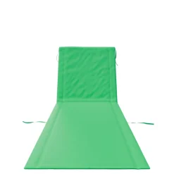 24MOVE® Strandmatte 1er Set klappbar mit Rückenlehne, Strandliege mit Gurt, tragbar für Strand und Garten, Liegematte grün