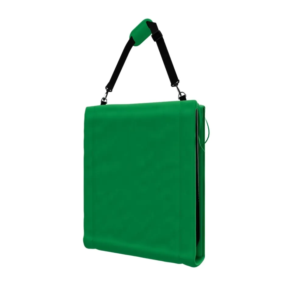 24MOVE® Strandmatte 1er Set klappbar mit Rückenlehne, Strandliege mit Gurt, tragbar für Strand und Garten, Liegematte grün