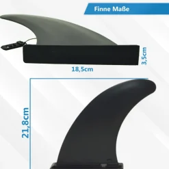 24MOVE® SUP Finne für SUP Stand Up Board, Abziehbare Mittelflosse Surfbrett SUP Longboard Finne, Ersatz, Paddleboard
