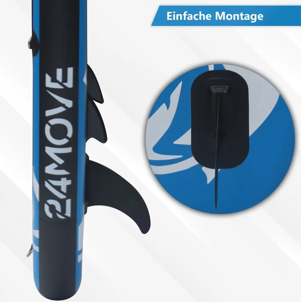 24MOVE® SUP Finne für SUP Stand Up Board, Abziehbare Mittelflosse Surfbrett SUP Longboard Finne, Ersatz, Paddleboard