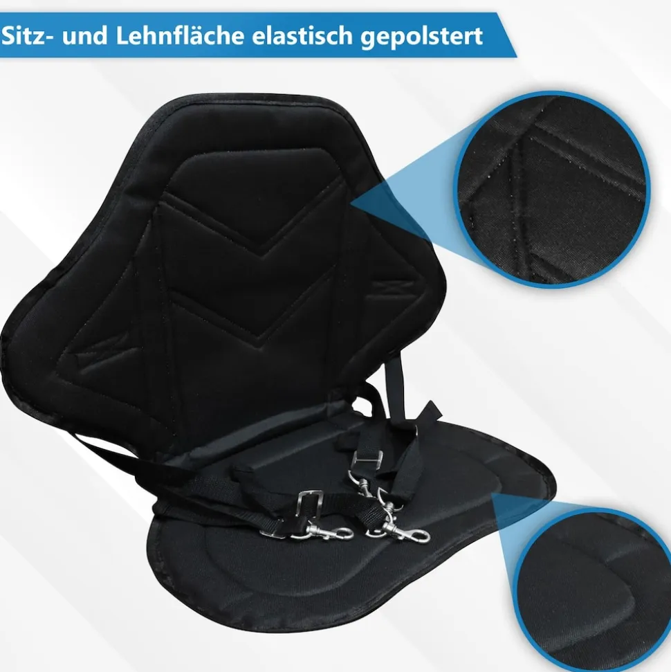24MOVE® SUP Kajak Sitz für Paddle Boards und Kajaks, gepolstert und ergonomisch, mit Tasche, Surfboard, Stand Up Sitz