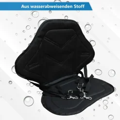 24MOVE® SUP Kajak Sitz für Paddle Boards und Kajaks, gepolstert und ergonomisch, mit Tasche, Surfboard, Stand Up Sitz
