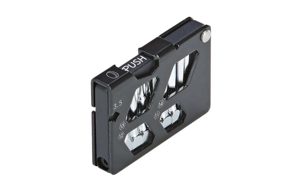Multifunktionswerkzeug, 21 Funktionen, Innen-Sechskantschlüssel (3,4,5,6 mm), Innenrundschlüssel, Schraubenzieher, Schraubenschlüssel (5-14 mm), Speichennippelspanner (3,2 und 3,5 mm), Flaschenöffner