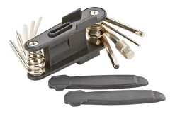 Multifunktionswerkzeug, 11 Funktionen, Reifenheber, Innensechskantschlüssel: 2, 2.5, 3, 4, 5, 6, 8 mm, Innensechsrundschlüssel T25, Schlitzschraubendreher, Kreuzschraubendreher