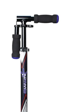 muuwmi Aluminium Scooter – Tretroller, 205 mm, ABEC 7, für Kinder und Erwachsene, GS-geprüft, höhenverstellbar, blau