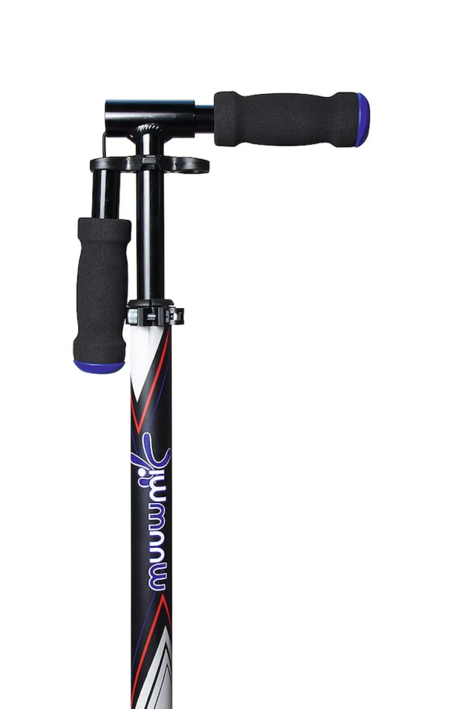 muuwmi Aluminium Scooter – Tretroller, 205 mm, ABEC 7, für Kinder und Erwachsene, GS-geprüft, höhenverstellbar, blau