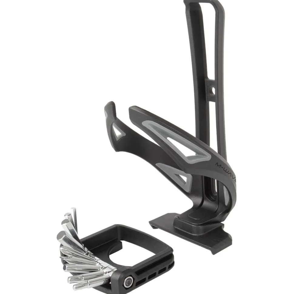 M-Wave BC 99 Flaschenhalter Fahrrad mit integriertem Multitool Trinkflaschenhalter Getränkehalter Multifunktionswerkzeug 9 Funktionen