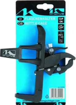 M-Wave BC 360 Flaschenhalter Kunststoff Fahrrad Rollstuhl Clip-On Halter 0,7 - 1,0 Liter