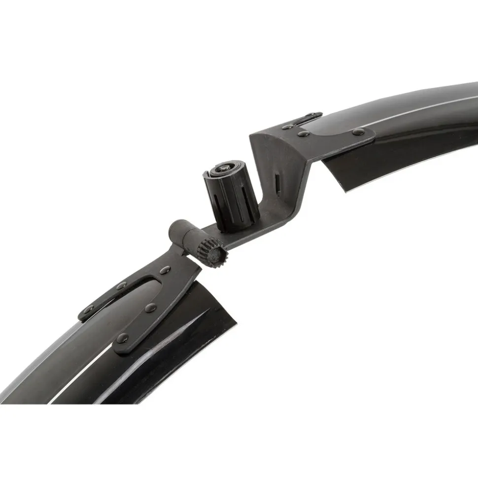 M-Wave Mud Max Fat Schutzblech 24 - 29 Zoll mit Reflektorhalter Spritzschutz Mudguard Schmutzfänger Fahrradschutzblech Steckschutzblech Set vorne hinten