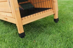 MyAnimal Hasenstall MH-20, 2-stöckig, wetterfest, Kaninchenstall mit 4 Türen, imprägniertes Holz (Braun)