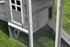 MyAnimal Hühnerstall für 4 Hühner MH-04 mit Eiablage, wasserabweisendes Dach, schutzimprägniert (Grau)