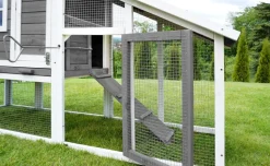 MyAnimal Hühnerstall für 4 Hühner MH-32 mit Eiablage, Hühnerhaus schutzimprägniert, Dach abnehmbar (Grau 2.0)
