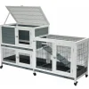 Nanook Indoor Kleintierstall Leo 146 x 89 cm grau