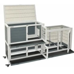 Nanook Indoor Kleintierstall Leo 146 x 89 cm grau