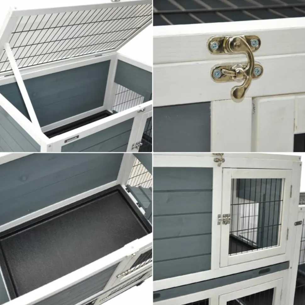 Nanook Indoor Kleintierstall Leo 146 x 89 cm grau