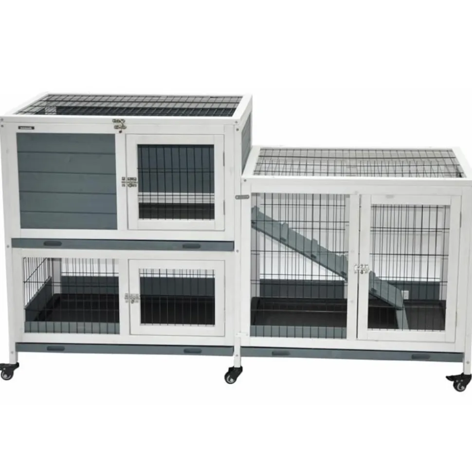 Nanook Indoor Kleintierstall Leo 146 x 89 cm grau