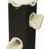 Nanook Kratztonne Kratzbaum Amigo mit Plüschrand schwarz 100 x 40 cm