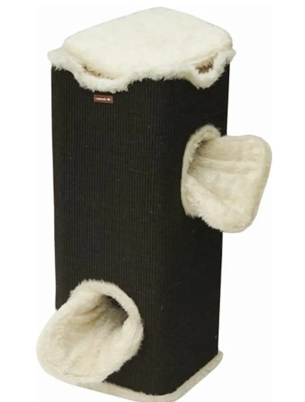 Nanook Kratztonne Kratzbaum Amigo mit Plüschrand schwarz 100 x 40 cm