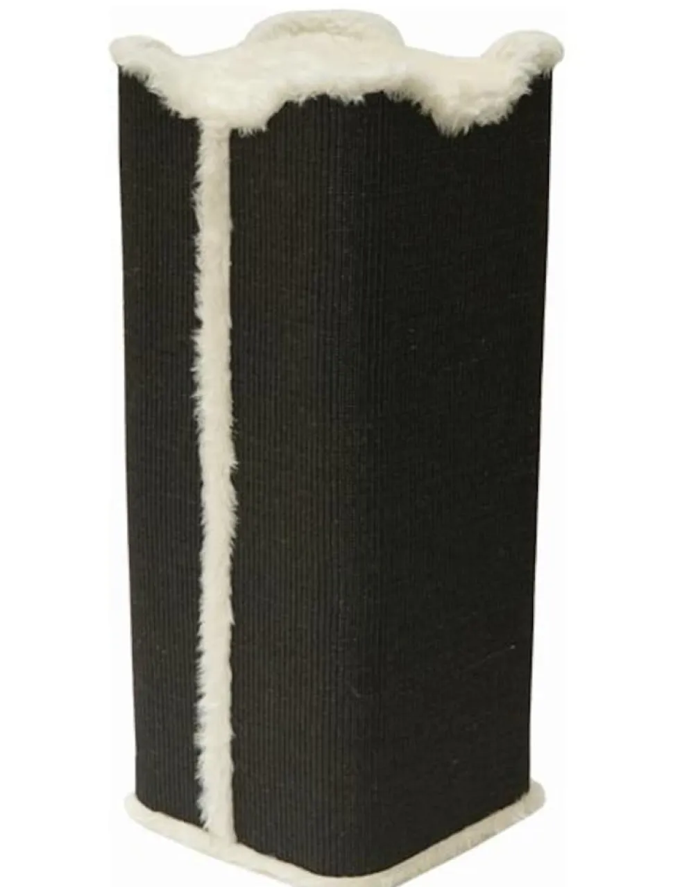Nanook Kratztonne Kratzbaum Amigo mit Plüschrand schwarz 100 x 40 cm