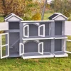 Nanook XXL Kleintierstall grau weiß 189x43x127 cm