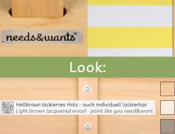 needs&wants® Sandkasten mit Dach Sitzbank und Boden Vlies-Folie, mit Abdeckung Oxford 600D, Sandkiste Holz rechteckig mit Bänken Outdoor Garten Kinder UV-Sonnenschutz, 113x113x113 cm, gelb weiß braun