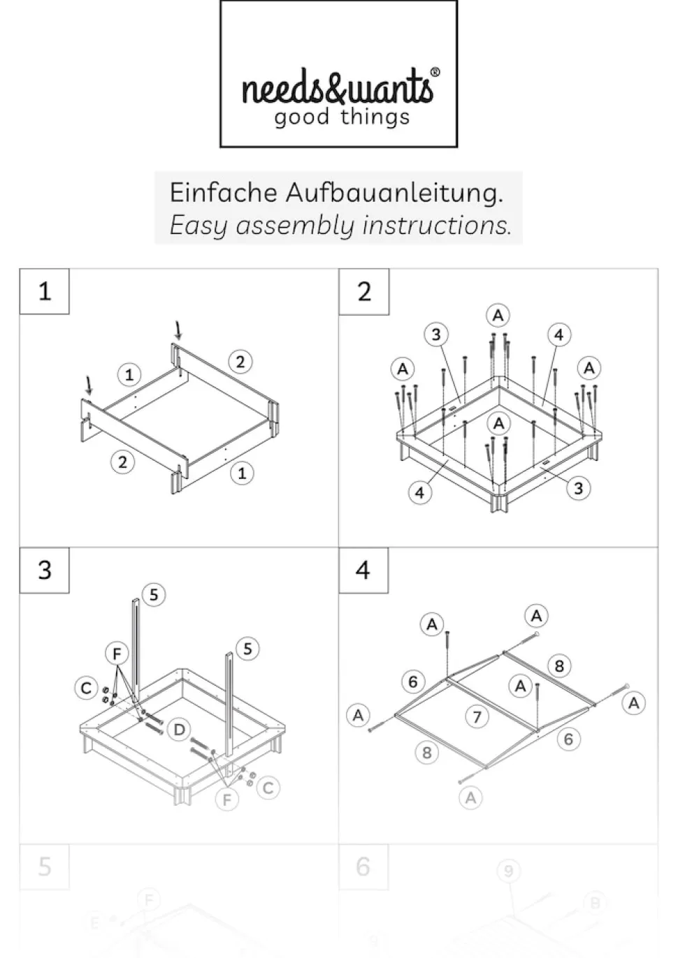needs&wants® Sandkasten mit Dach Sitzbank und Boden Vlies-Folie, mit Abdeckung Oxford 600D, Sandkiste Holz rechteckig mit Bänken Outdoor Garten Kinder UV-Sonnenschutz, 113x113x113 cm, gelb weiß braun
