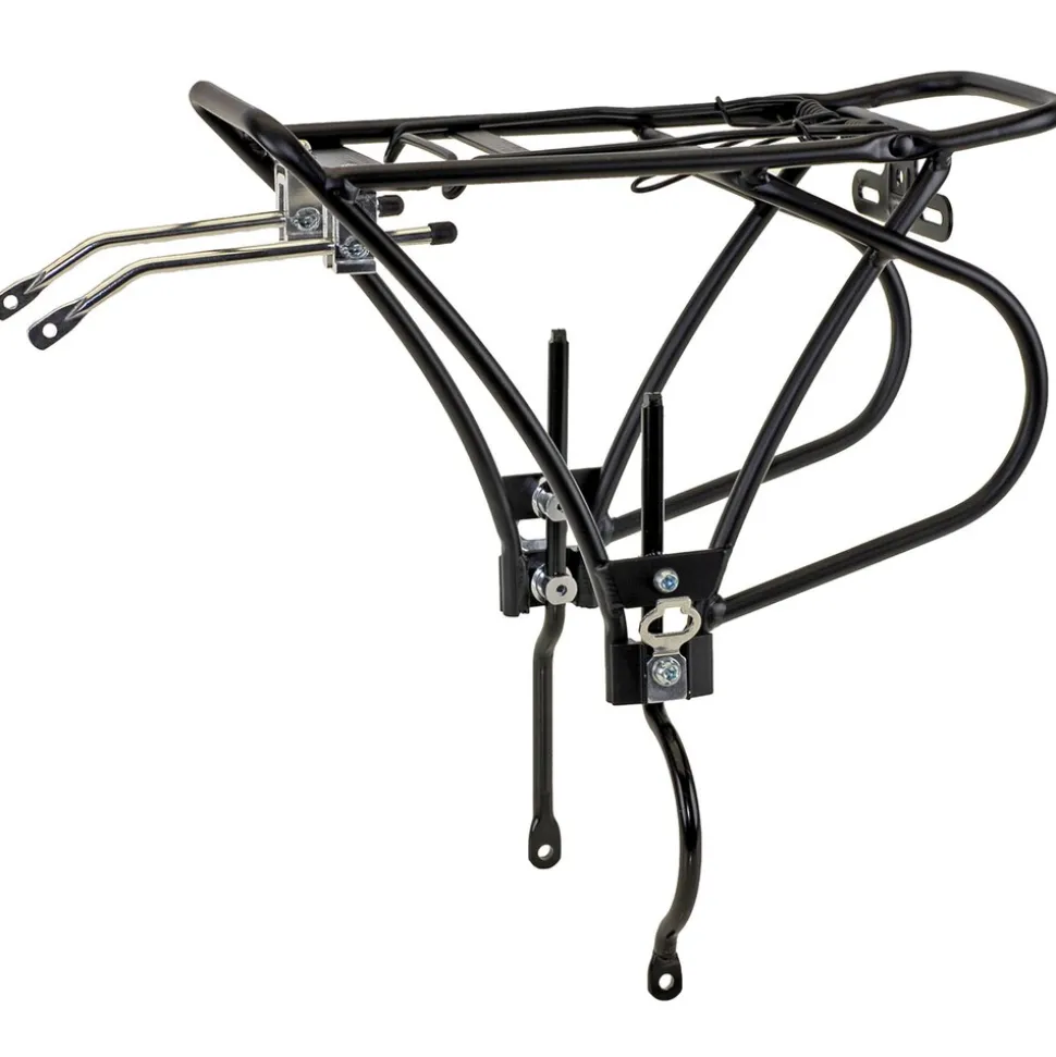 O-Stand Disc Gepäckträger Heckgepäcktäger 24 - 29 Zoll universal Fahrrad Heckgepäckträger für Scheibenbremse Aluminium Federklappe