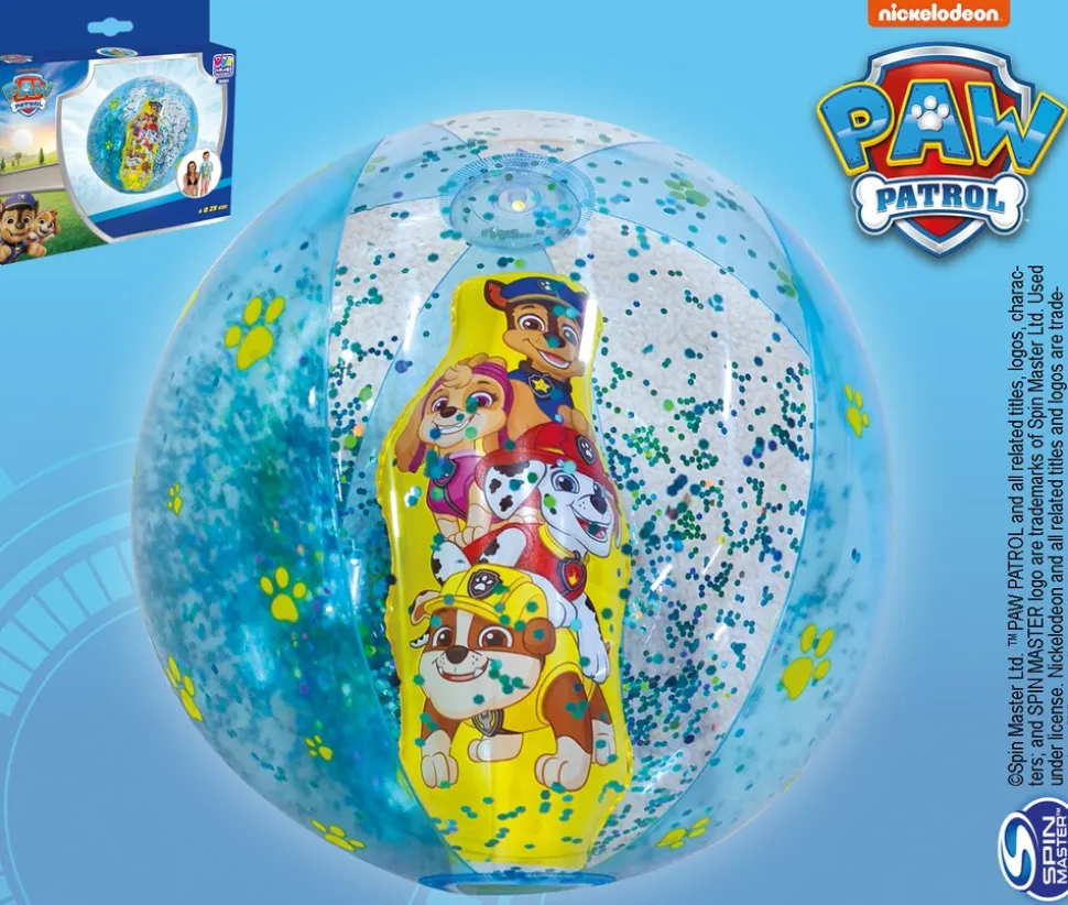 Paw Patrol Strandball Glitzerball Kinder Wasserball 29cm Poolball Ball Kinder
