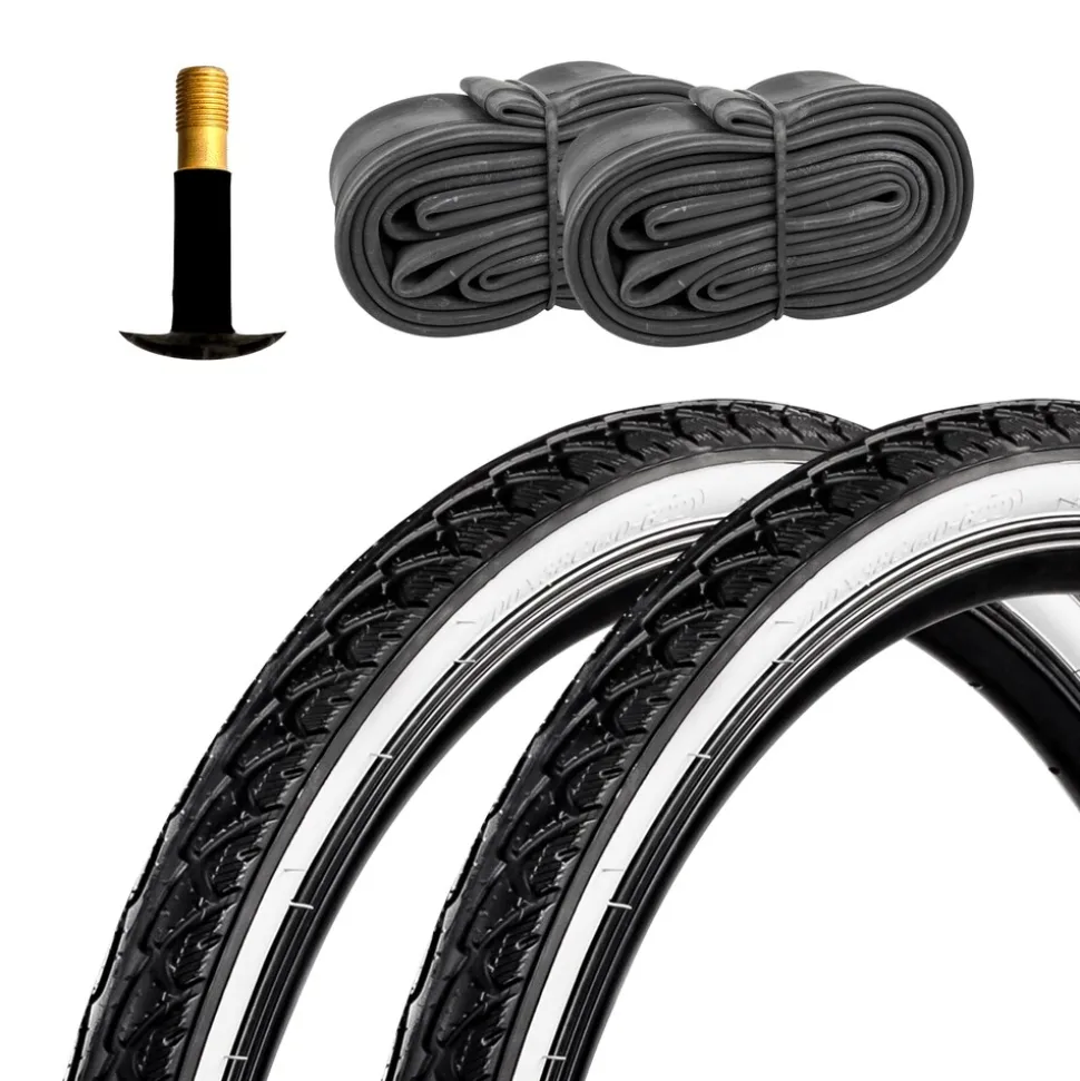 Pentagon Sports Reifen 28 Zoll 700c x 38c Mantel Fahrraddecke Drahtreifen Fahrradreifen Whitewall Citybike Cityreifen Straßenprofil