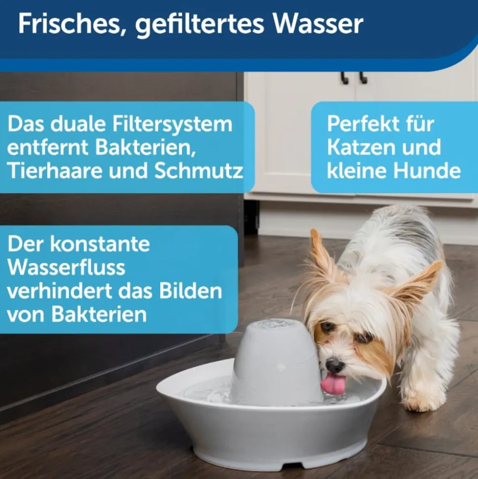 PetSafe Keramik-Trinkbrunnen Streamside für Haustiere, 1,8 L