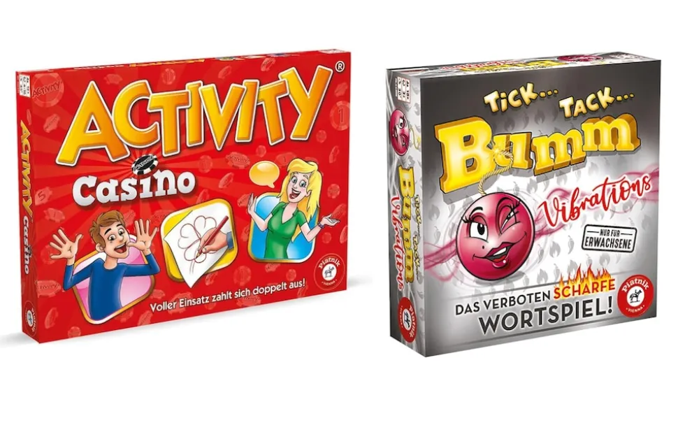 Piatnik Activity Casino + Tick Tack Bumm Vibrations 2er Bundle Partyspiel Set