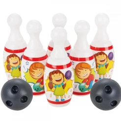 Pilsan Bowling Midi 06419 Kinder Bowlingspiel 6 Kegel und 2 Kugeln ab 10 Monate