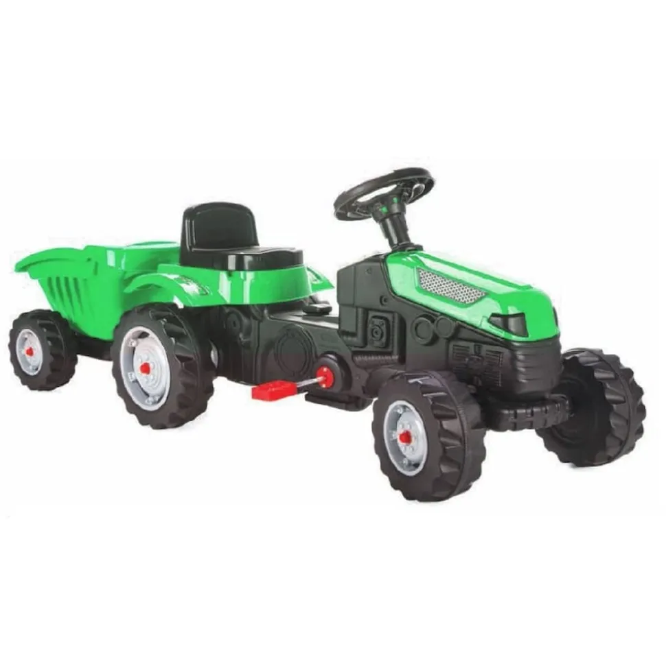Pilsan Kindertraktor Active Pedale 07316 grün mit Anhänger ab 3 Jahren bis 50 kg