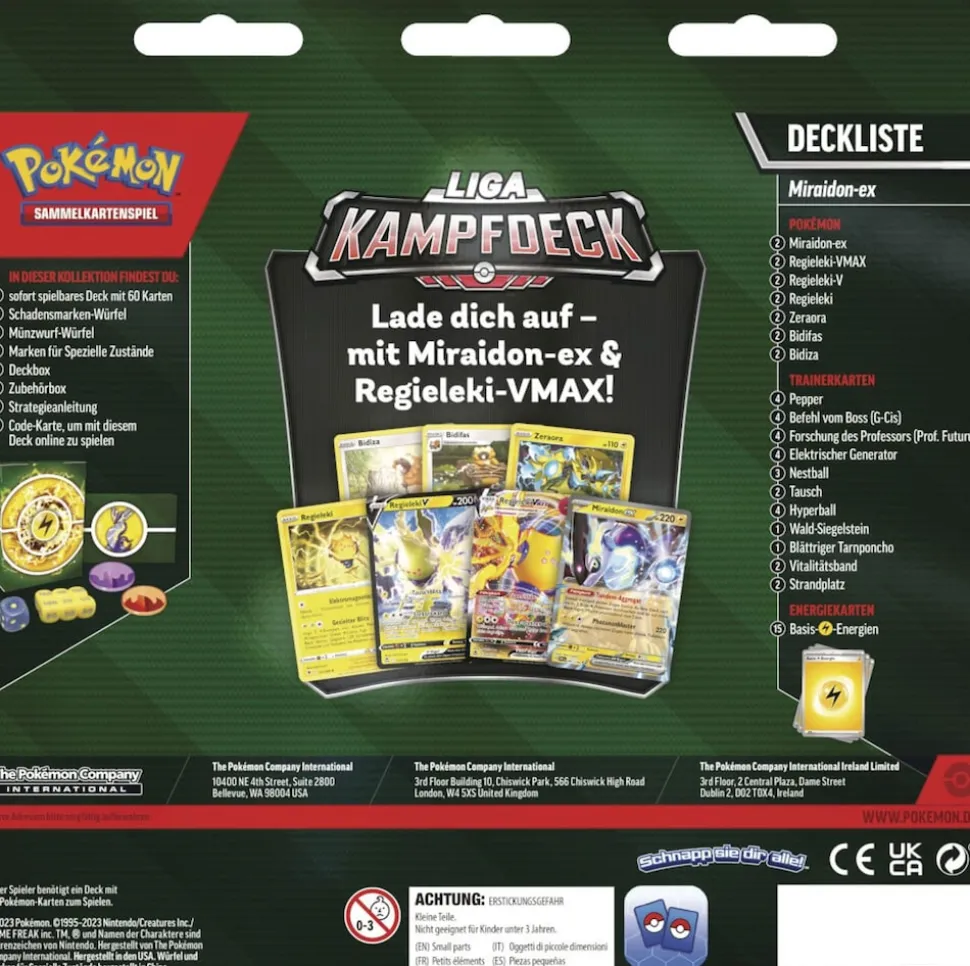 Pokémon Pokémon Sammelkarten Liga Kampfdeck Miraidon EX