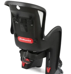 POLISPORT Fahrrad-Kindersitz BILBY RS, Sattelrohrmontage, 9-22 kg Körpergewicht, mit Quick-Release Halterung, 5-Punkt-Sicherheitsgurt, verstellbare Fußstützen