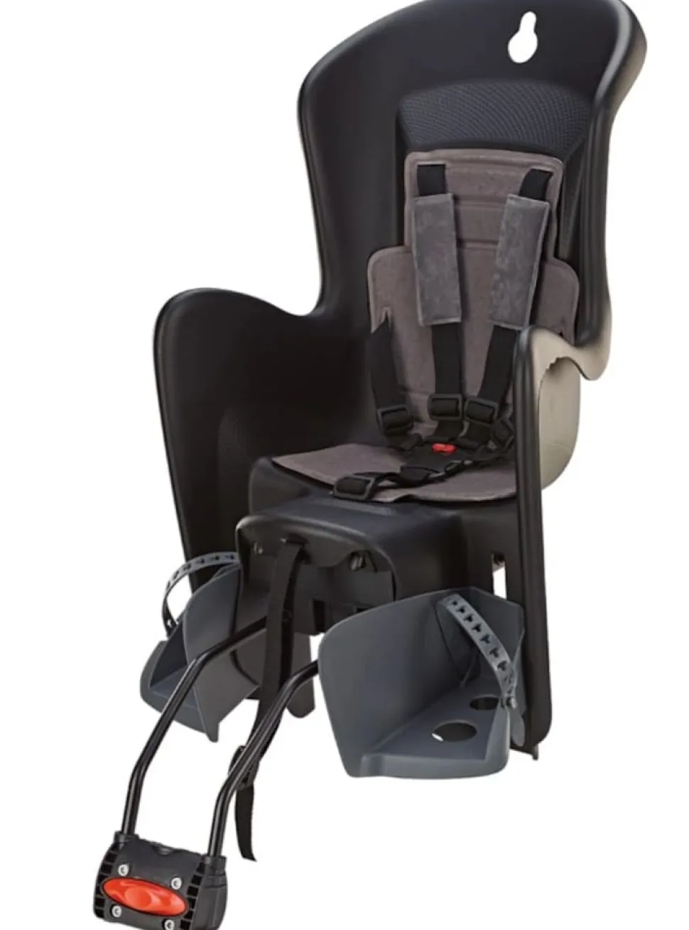 POLISPORT Fahrrad-Kindersitz BILBY RS, Sattelrohrmontage, 9-22 kg Körpergewicht, mit Quick-Release Halterung, 5-Punkt-Sicherheitsgurt, verstellbare Fußstützen