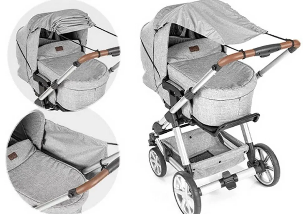 reer ShineSafe+ Sonnensegel, grau-melange