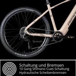 Remington XR01 E Bike Mountainbike 29 Zoll Pedelec 10 Gänge 550 Wh Akku Fahrrad Hardtail MTB