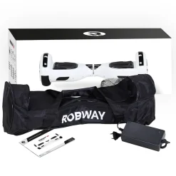 ROBWAY W1 Hoverboard für Erwachsene und Kinder, 6,5 Zoll, Self-Balance, Bluetooth, App, 700 Watt, LEDs (Space Blue 2.0)