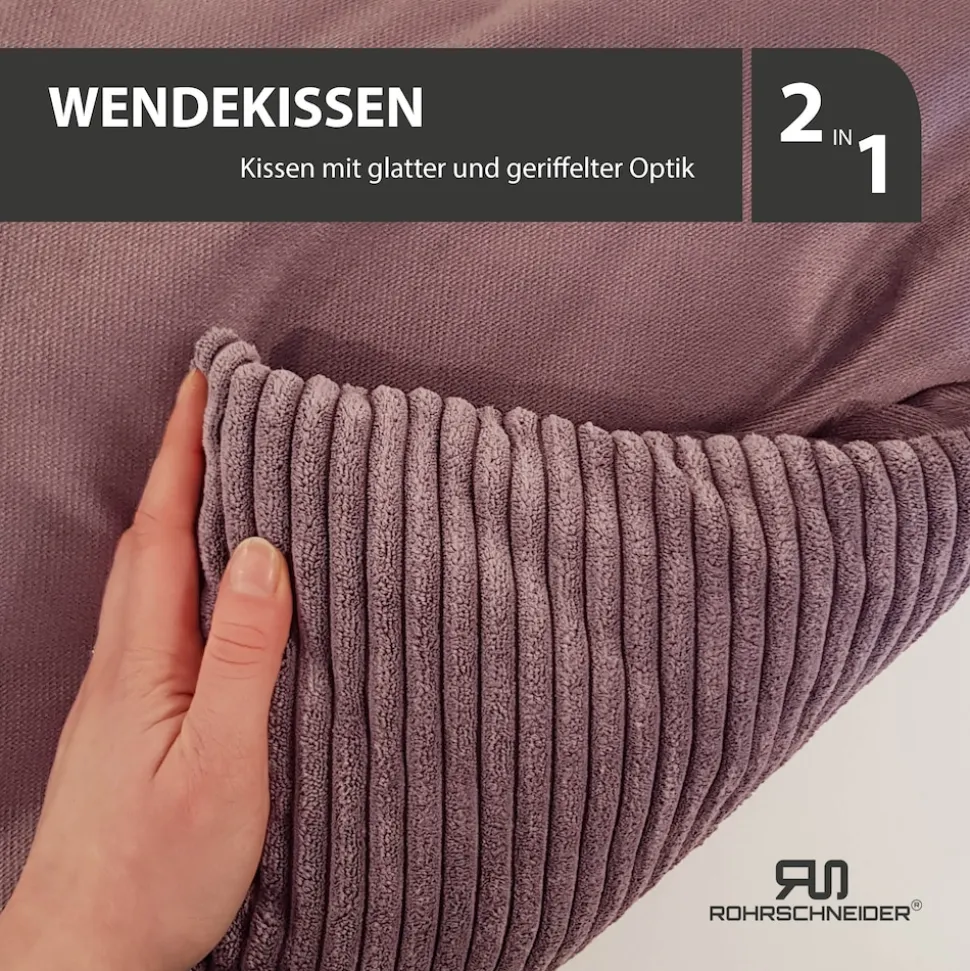 Rohrschneider Tierbett Cordstoff breit Gr. 1 taupe + faltbarer Reisenapf