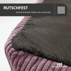 Rohrschneider Tierbett Cordstoff breit Gr. 1 taupe + faltbarer Reisenapf