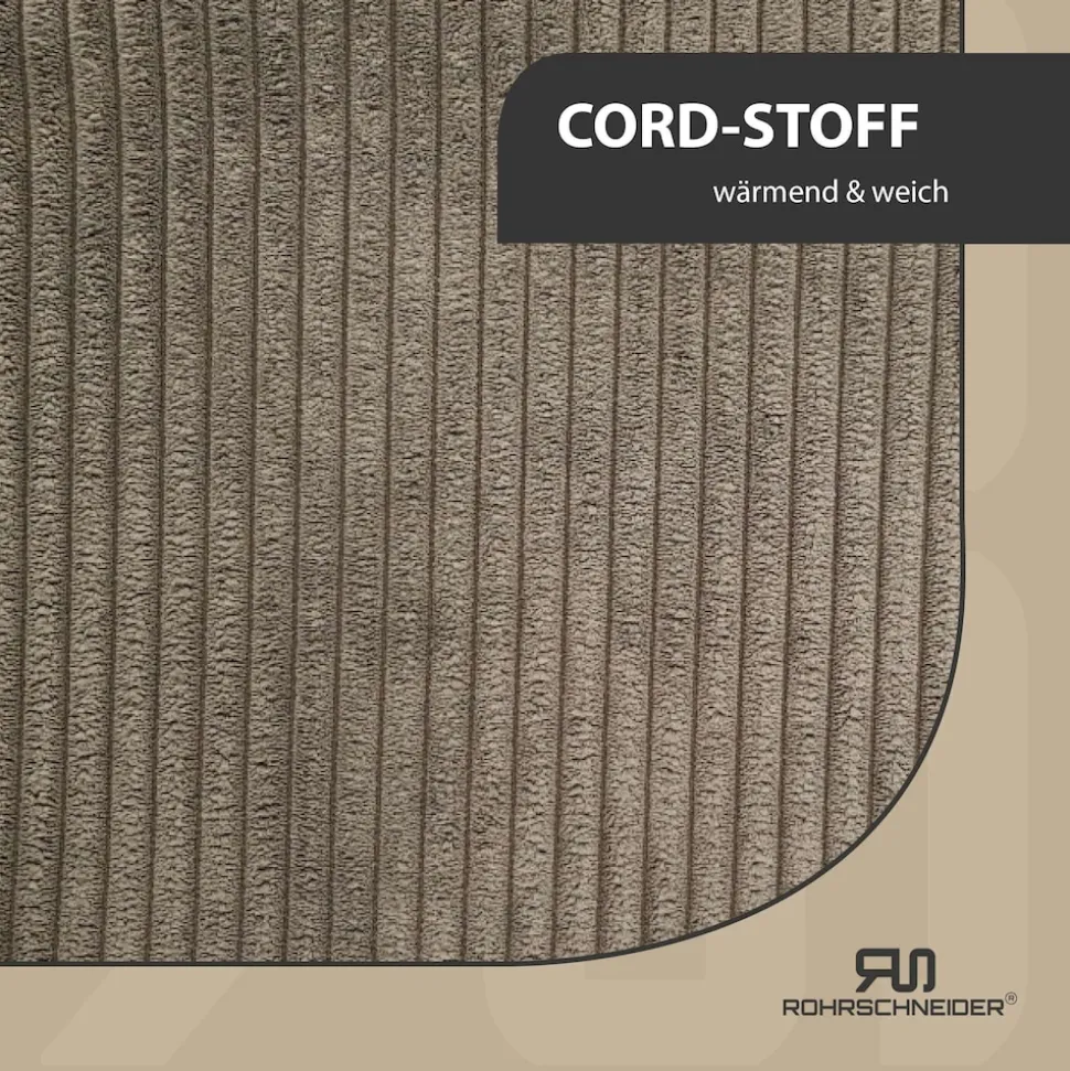 Rohrschneider Tierbett Cordstoff breit Gr. 1 taupe + faltbarer Reisenapf