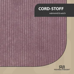 Rohrschneider Tierbett Cordstoff breit Gr. 1 taupe + faltbarer Reisenapf