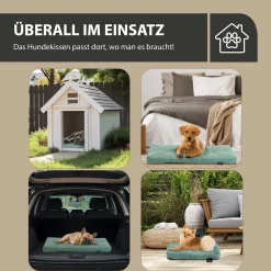 Rohrschneider Tierkissen Gr.3 Posterstoff Türkis + faltbarer Reisenapf