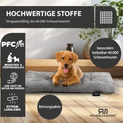 Rohrschneider Tierkissen Gr. 2 Polsterstoff Türkis + faltbarer Reisenapf