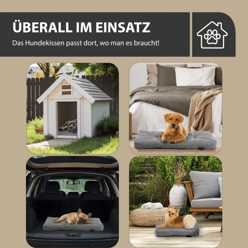 Rohrschneider Tierkissen Gr. 1 Polsterstoff Türkis + faltbarer Reisenapf
