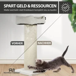 Rohrschneider XXL Kratzbaum FRIEDA – Kratztonne XXL | austauschbare Kratzmatten | stabil | extra breite Säule | Cord-Bezug waschbar | Kratzbaum für große, mittlere und kleine Katzen | Cord