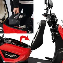 Rolektro, E-Carrier 25 V.3 Lithium, Rot, mit XXL-Koffer, 60V-32,5Ah Akku, 1000 Watt