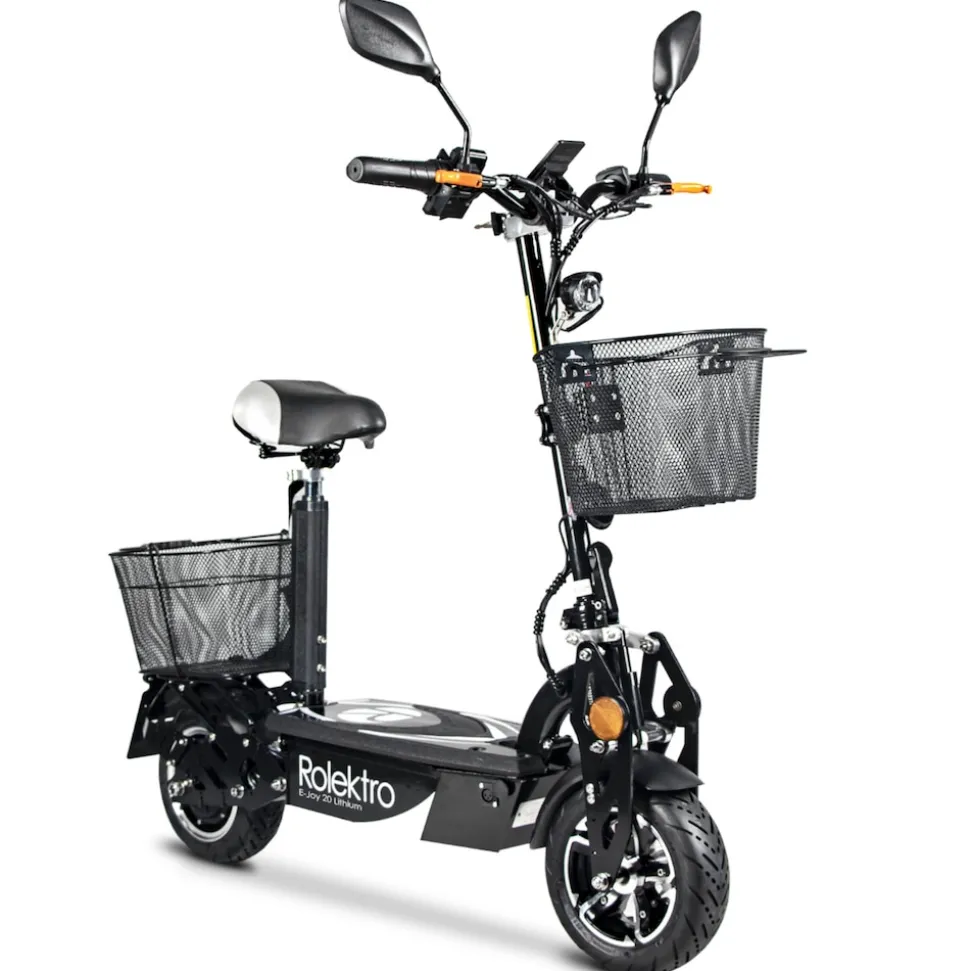 Rolektro, E-Joy Elektro-Scooter 20 Lithium, Schwarz, 36V-20AH Akku, 500 Watt
